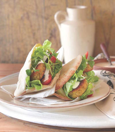 Falafel Salad with Honey, Orange and Yoghurt dressing